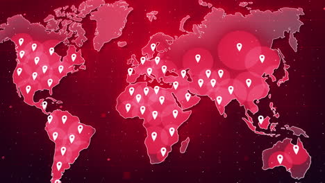 covid-19 spread world map perspective