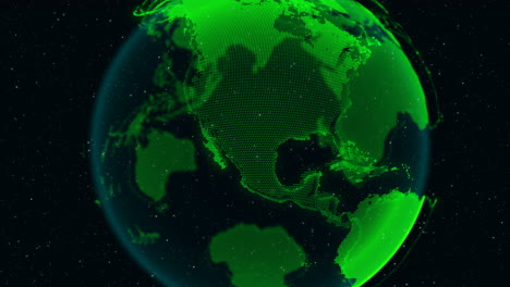 la tierra digital en 3d muestra el concepto de red global.