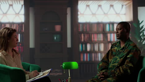 military veteran counseling session