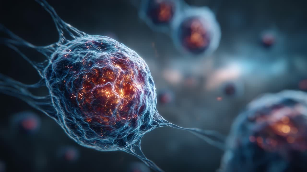 Exploring Cellular Structures: An Intricate Look at Biological Cells Exhibiting Vibrant Activity, Form and Interconnectivity in a Microscopic World