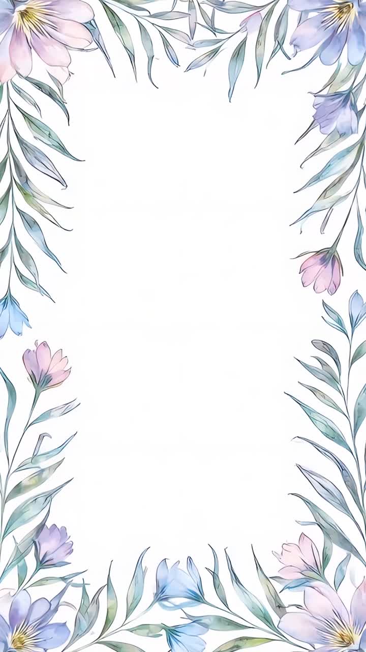 Beautiful Watercolor Flower Animation Background 4K