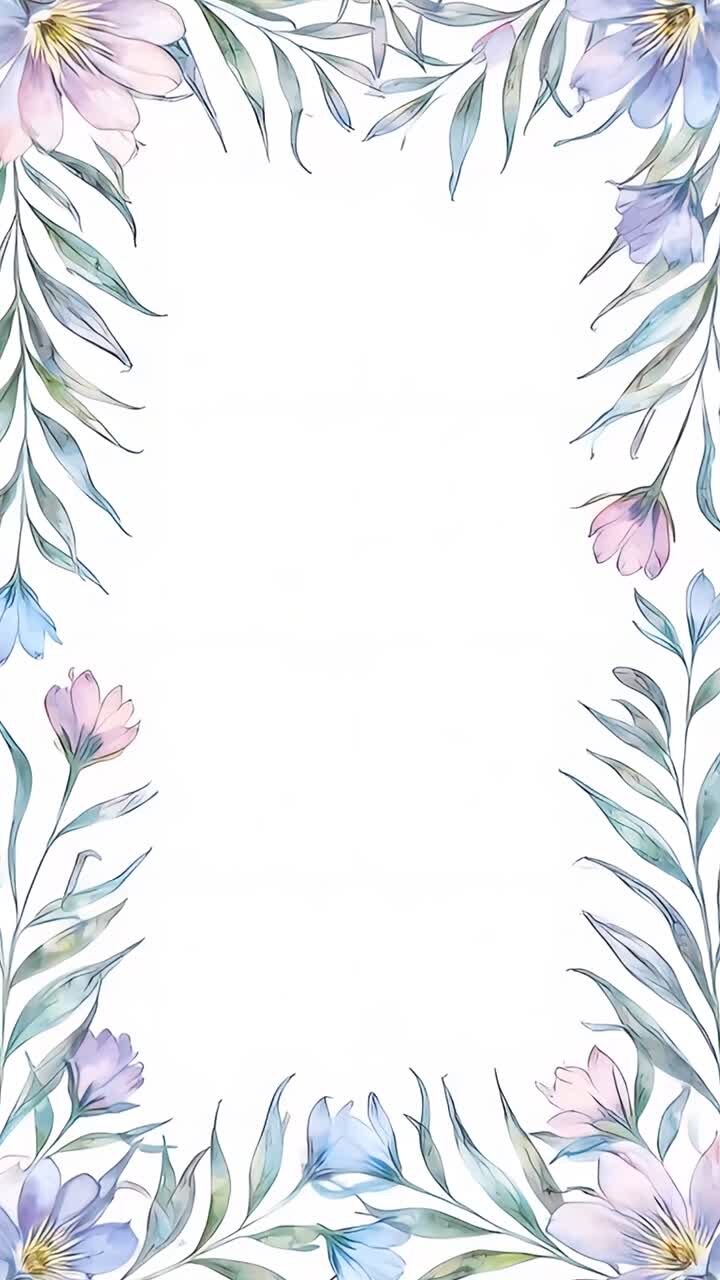 Beautiful Watercolor Flower Animation Background 4K