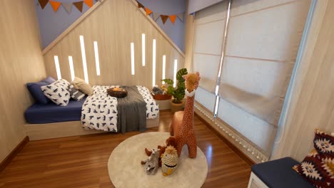 Idea-De-Decoración-De-Dormitorio-Infantil-Elegante-Y-De-Moda