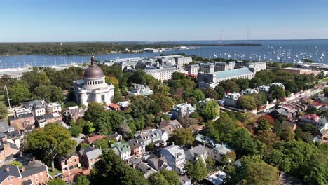 Marineakademie-Der-Vereinigten-Staaten,-Annapolis,-Maryland,-Antenne