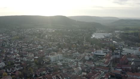 El-Castillo-De-Cuento-De-Hadas-Burg-Plesse-En-Bovenden-Cerca-De-Göttingen-Goettingen-Al-Amanecer,-Baja-Sajonia,-Alemania