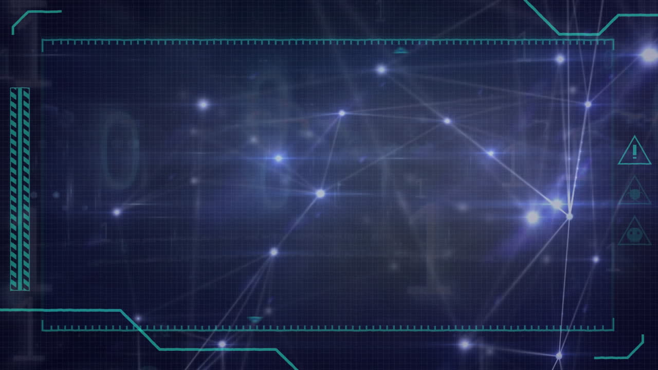 Animation of network of connections over digital interface