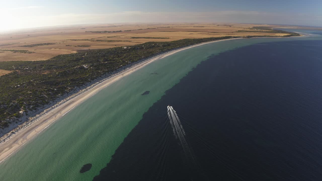 사우스 오스트레일리아의 요크 반도 해안의 드론 풍경