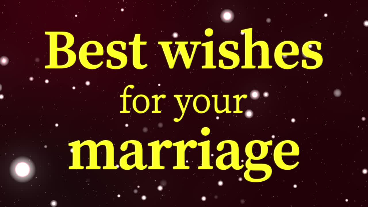 당신의 결혼에 대한 가장 좋은 소원 문자 메시지 애니메이션 모션 그래픽