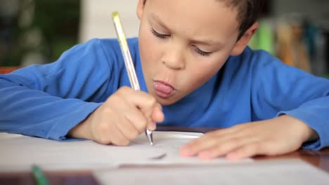 school-boy-learning-at-home-educational-distance-learning-stock-video