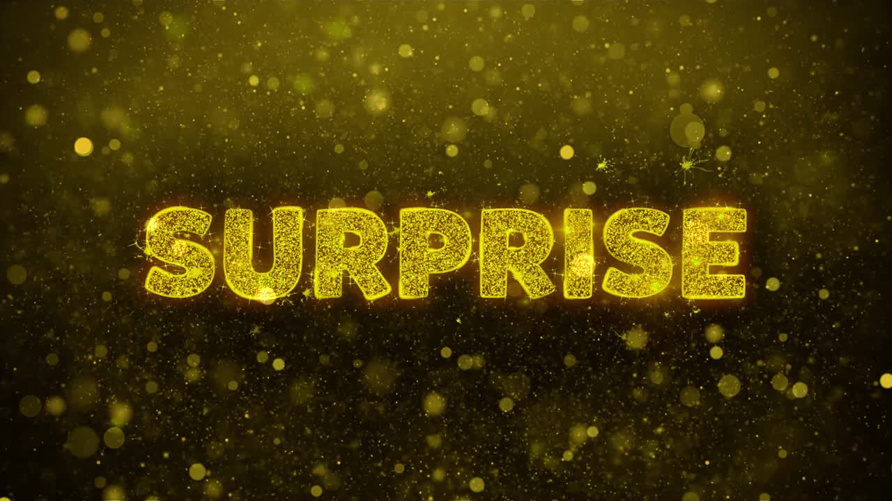 Surprise Gold Glitter Text