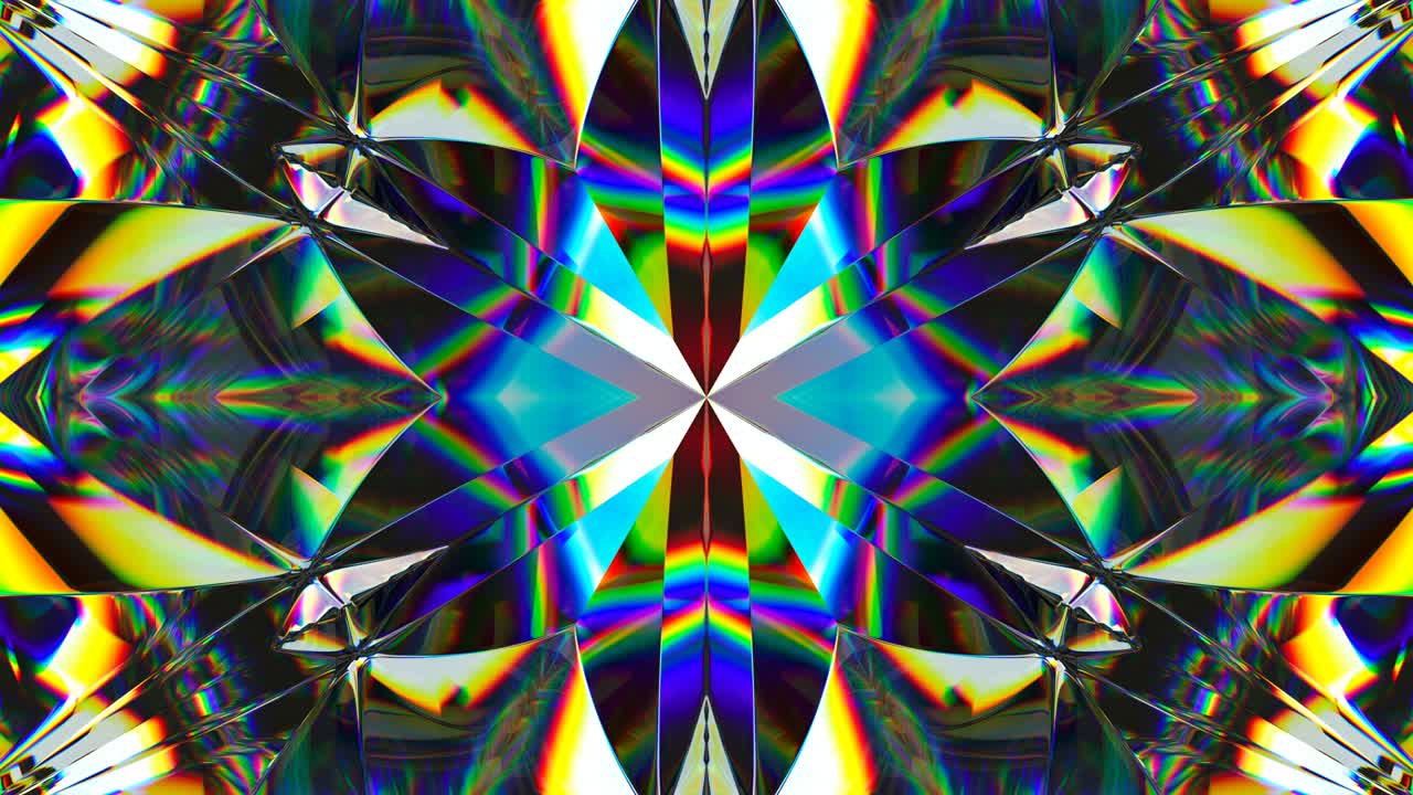 piedra preciosa brillante macro ciclo giratorio sin costuras caleidoscopio