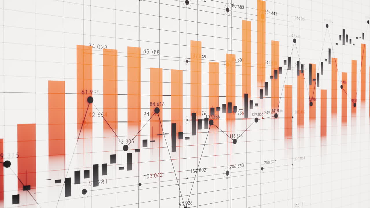 Statistical graph with business finance concept, 3d rendering.