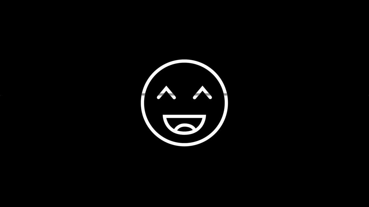 디지털 오래된 tv 스크린에 줄 미소 hud 홀로그래픽 기호, 없는 루프 고장 애니메이션, 심장, 역동적인 레트로, 즐거운, 다채롭고 빈티지 비디오 영상.