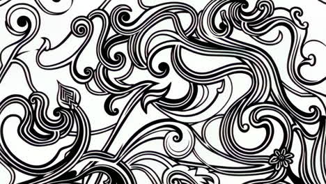 ornamental black and white design