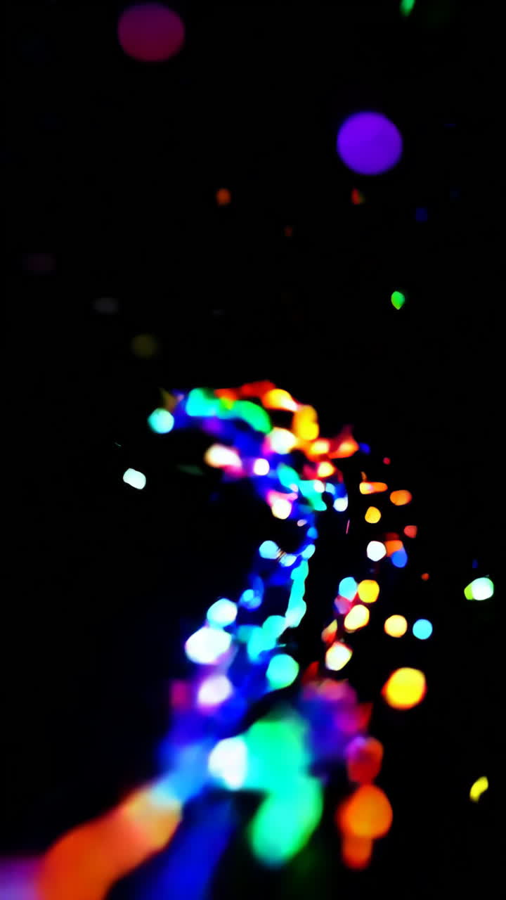 Vibrant Bokeh Lights on Dark Background