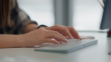 Woman-hands-working-computer-mouse-close-up.-Copywriter-fingers-typing-text