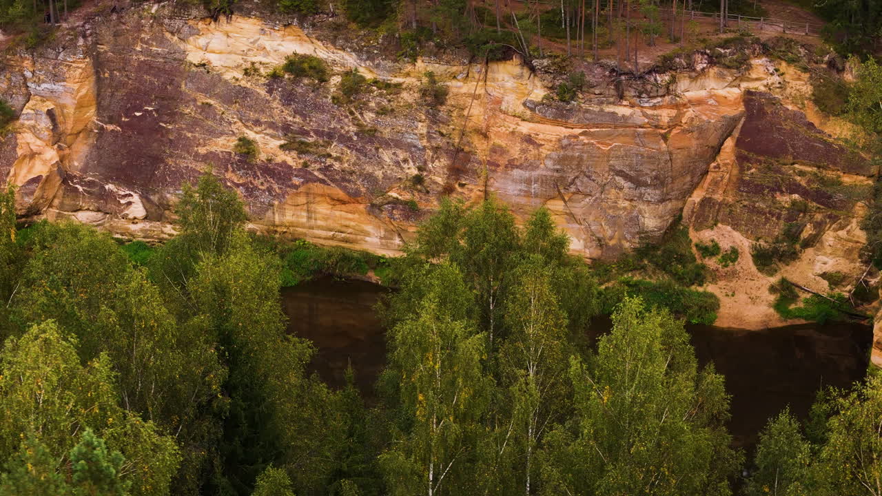 Eagle Cliffs (Erglu Klintis); An Eagle Eye View Soaring Above The Spectacular Limestone Rock Formations Dating Back To The Devonian Period.