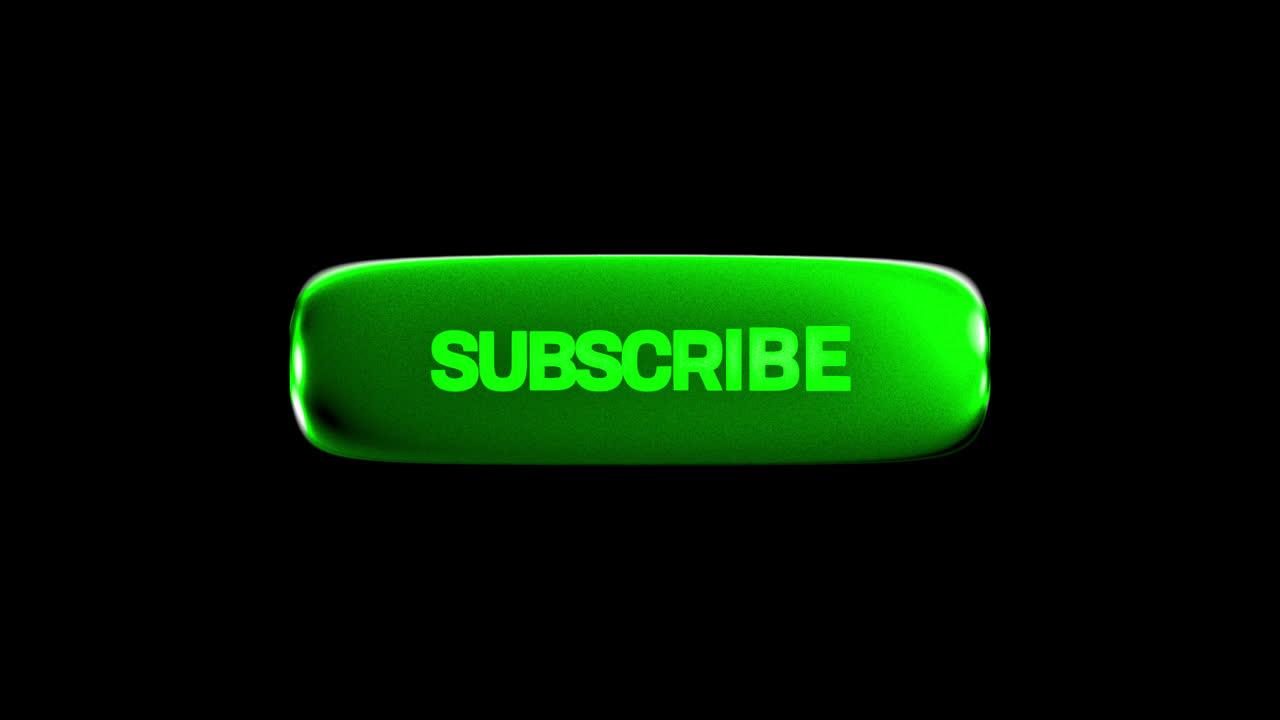 Mouse Cursor Clicks Green Subscribe Button on Black Background