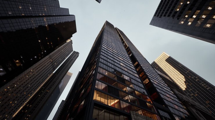 Modern city architecture of Skyscrapper against sky