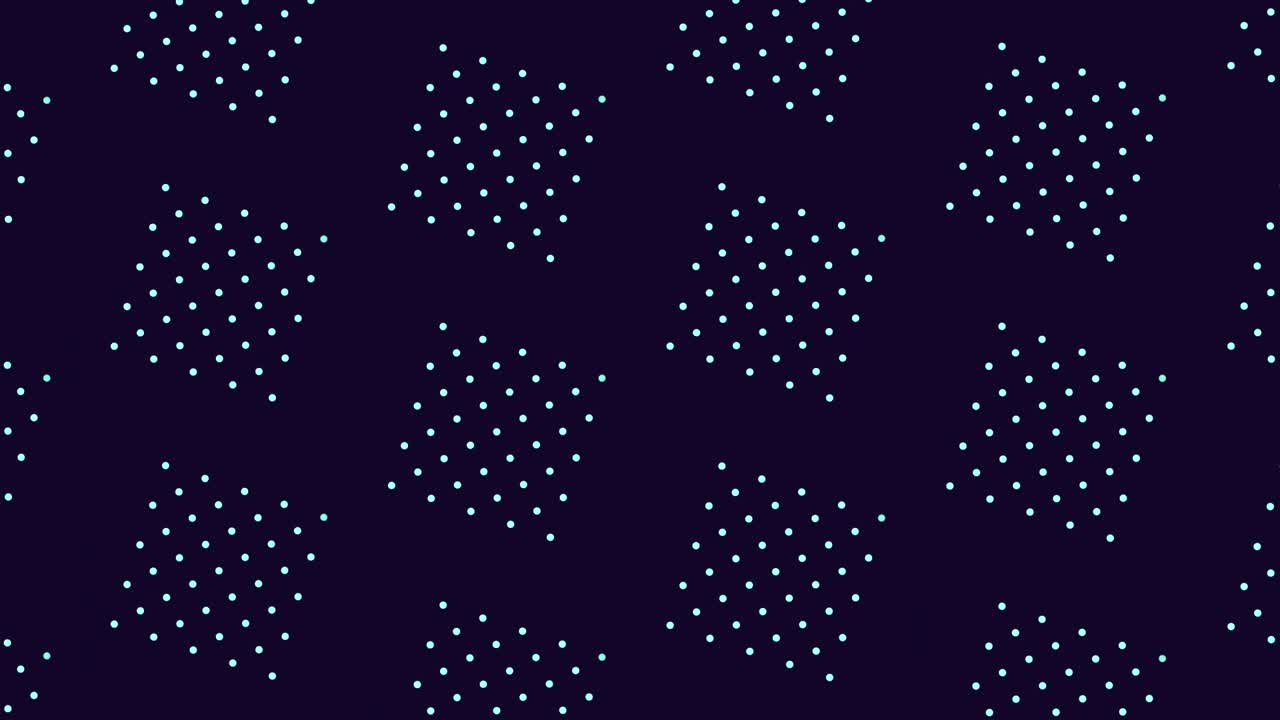Motion blue dots and squares pattern