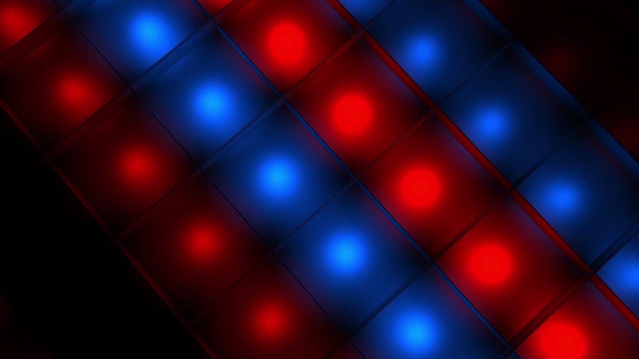 Disegno geometrico astratto con luci rosse e blu