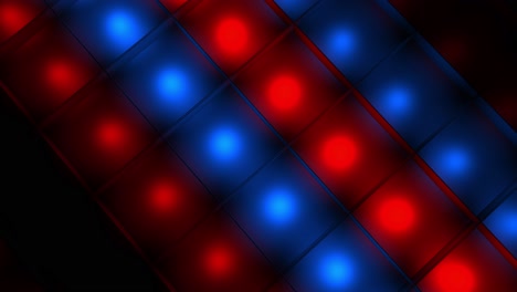 abstract geometric pattern with red and blue lights