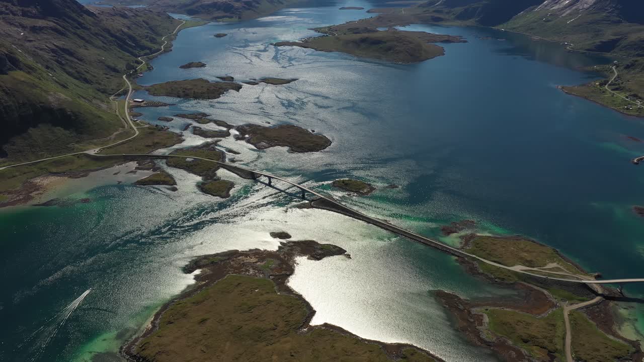 프레드반그 다리 파노라마 로포텐 섬