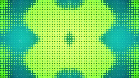 animación de nieve cayendo sobre puntos azules y verdes