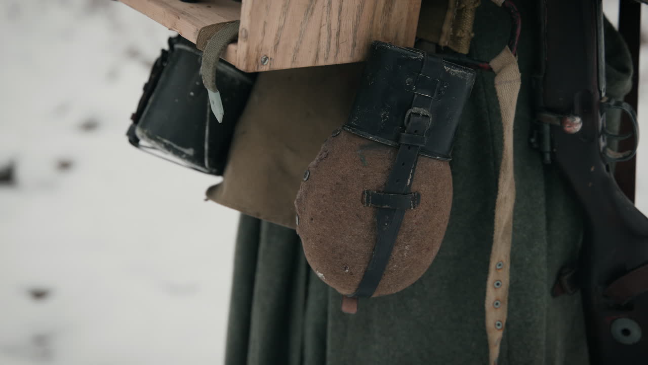 WW1/WW2 Military Equipment in Snowy Terrain