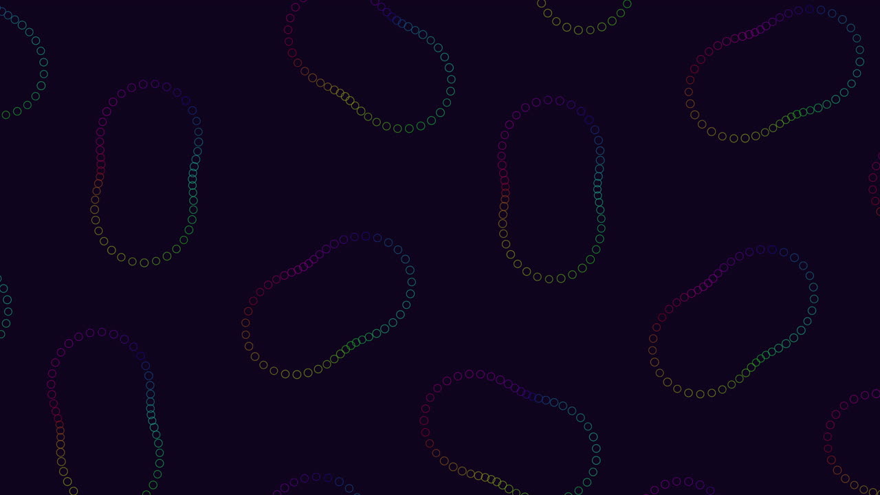 Colorful symmetrical pattern of overlapping circles with line detailing