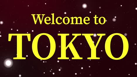 welcome to tokyo message text animation motion graphics