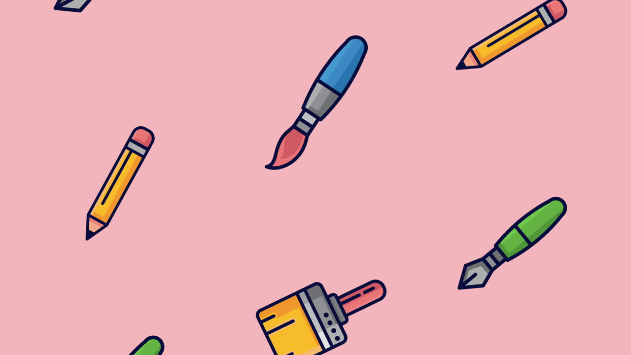 크리에이티브 공급 교육 패턴 애니메이션