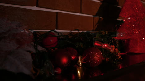 View-of-christmas-decorations-and-lighten-garland