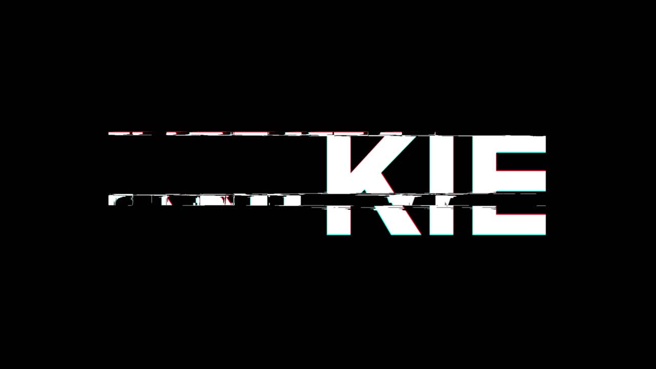 The word Kiev on a black background