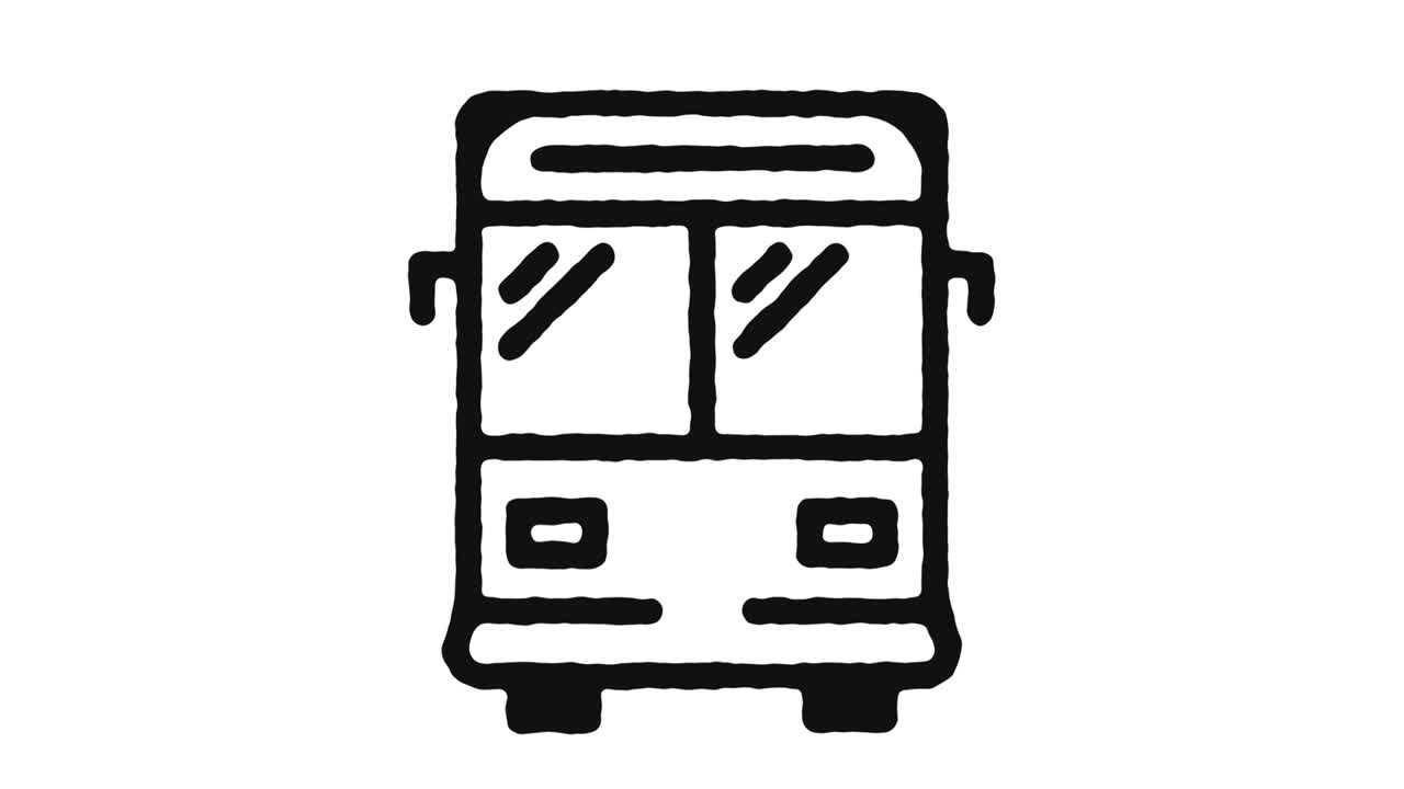 Ikon for offentlig transport animationsoptagelser og alfakanal
