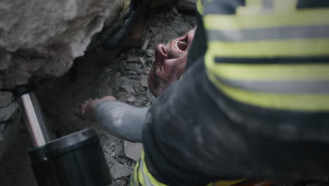 rescue efforts at disaster site
