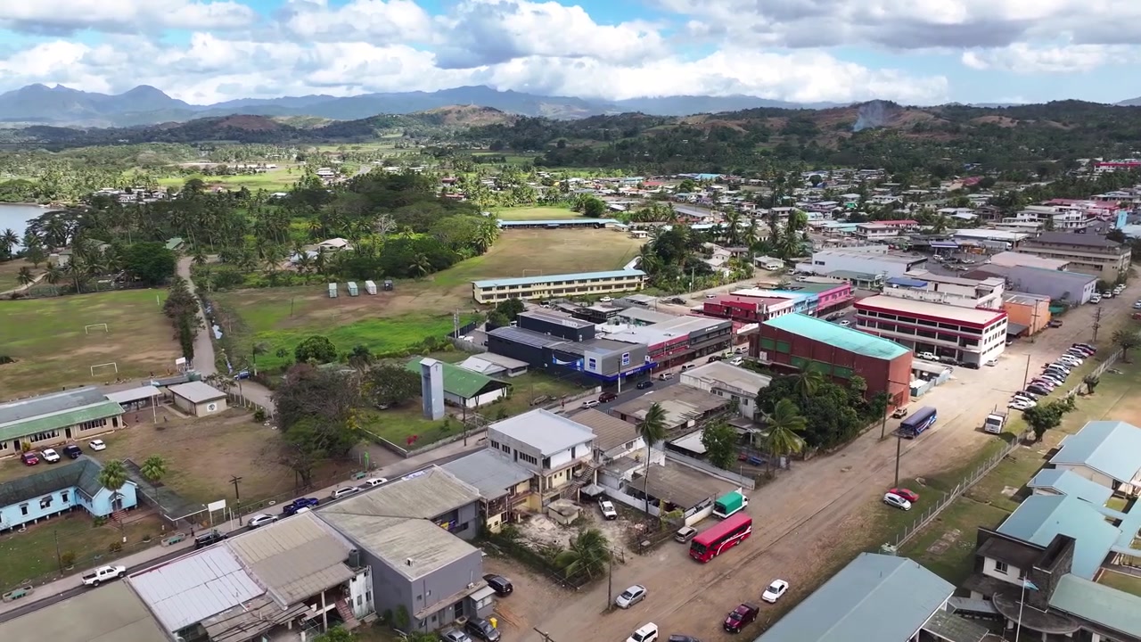 Kota Labasa di Fiji Utara - Rekaman Drone Udara
