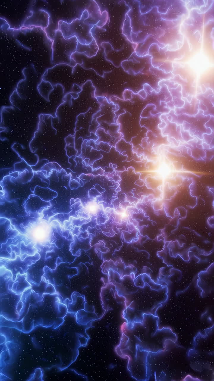 Cosmic Nebula Lightning Storm