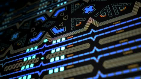 abstract geometric technology patterns as a kaleidoscope animation
