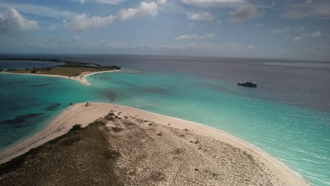 kayo de agua beach, turquoise water, sandbars, serene tropical vibe, aerial view