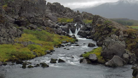 flowing stream - thingvellir national park, iceland