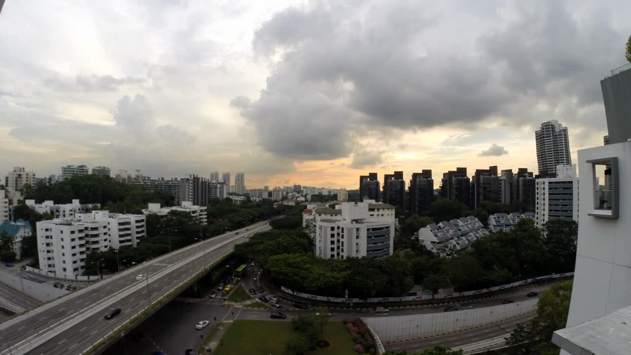 Time lapse in urban area pf singapore.