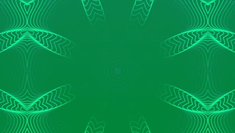 Sich-Bewegendes-Kaleidoskop-Mit-Abstrakten-Grünen-Mustern-Und-Formen