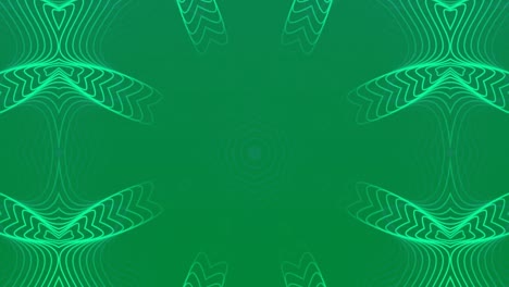 moving kaleidoscope abstract green patterns and shapes