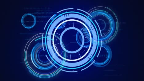 animation of scopes scanning and data processing over digital screen