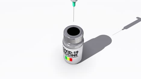inyección de la vacuna contra la covid-19 en senegal