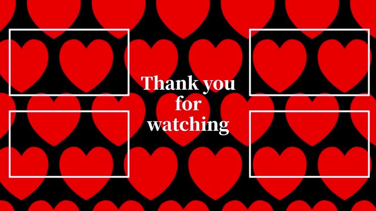 Motion graphics: schermata finale con cuore e movimenti semplici