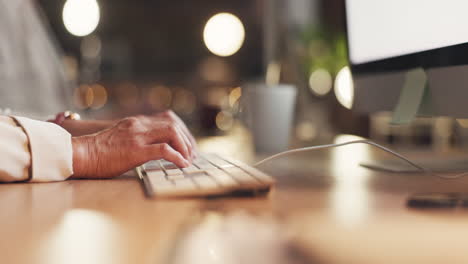 Hands,-business-or-woman-typing-on-computer