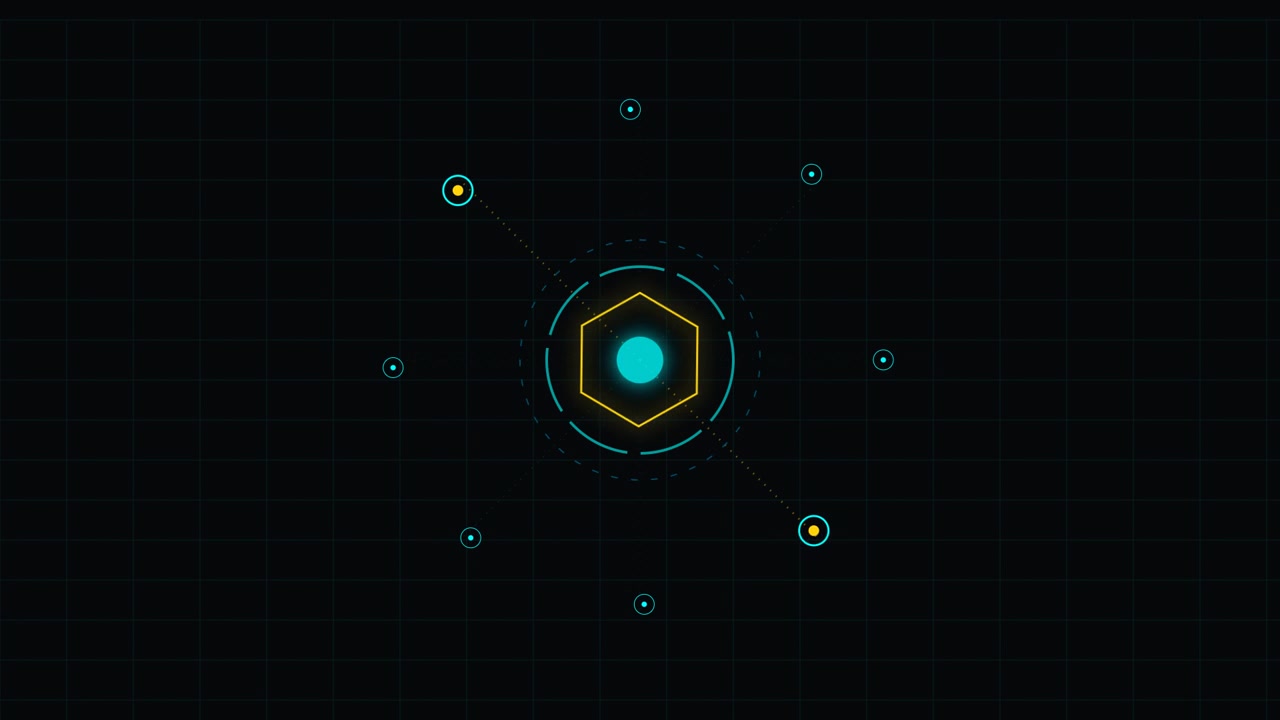 Abstract Digital Hexagon Interface Animation
