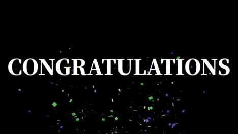 congratulations message text animation motion graphics